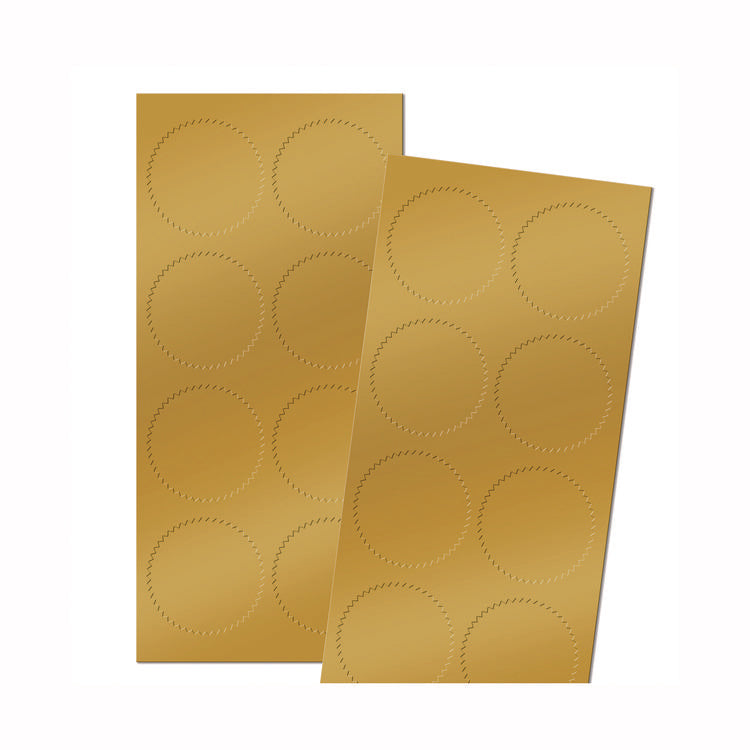 Seals, 1.75" Diameter, Gold Foil, 50/Pack