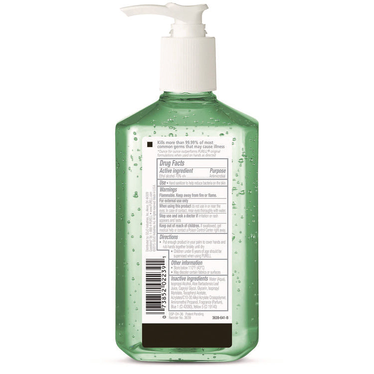 Advanced Hand Sanitizer Soothing Gel, Fresh Scent, 12 oz Pump Bottle