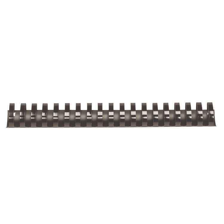 Plastic Comb Bindings, 1 1/2" Diameter, 340 Sheet Capacity, Black, 50/Pack
