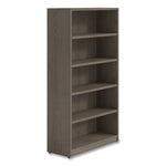 Alera Seville Bookcase, Five-Shelf, 36w x 14d x 65h, Walnut