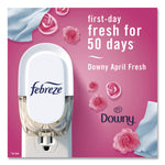 Air Freshener Warmer Starter Kit, Clear/White, with (2) Downy April Fresh Refills