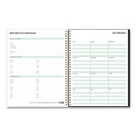 Dark Gray Gale Lesson Planner, Weekly: Up to Nine Periods per Day, Monthly: Two-Page Spreads, 11 x 8.5, Gray/Mint Green Cover