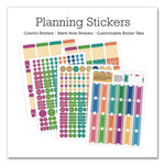 Deluxe Teacher's Academic Planner, Weekly/Monthly, Seven Class Period per Two-Page Spread, 11 x 8.5, Multicolor Rainbow Cover