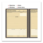 Meeting Notes Book, Space for Up to 159 Meetings, Meeting-Minutes/Notes Format, Black/Gold Cover, (80) 11 x 8.5 Sheets
