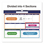 Weekly Family Planner, 17 x 13, White/Blue Sheets, 52 Weeks: Undated