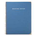 Meeting Notes Book, Space for Up to 159 Meetings, Meeting-Minutes/Notes Format, Blue/Gold Cover, (80) 11 x 8.5 Sheets