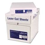 Laser Cut Sheets, 92 Bright, Side: 5-Hole Punched, 20 lb Bond Weight, 8.5 x 11, White, 500 Sheets/Ream, 5 Reams/Carton