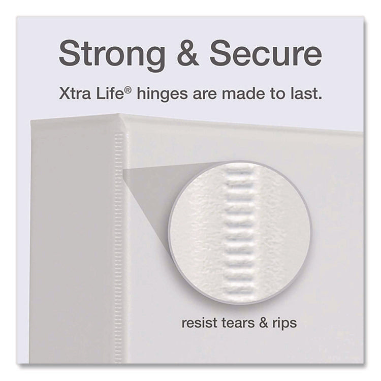 Premier Easy Open Clearvue Locking Slant-D Ring Binder, 3 Rings, 1.5" Capacity, 11 X 8.5, White