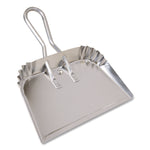 Bulldozer Dust Pan, 17" w, Aluminum Handle, Silver