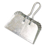 Bulldozer Dust Pan, 17" w, Aluminum Handle, Silver