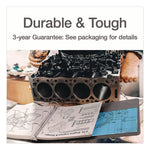 XtraLife ClearVue Non-Stick Slant-D Ring Binder, 3 Rings, 1" Capacity, 11 x 8.5, Black