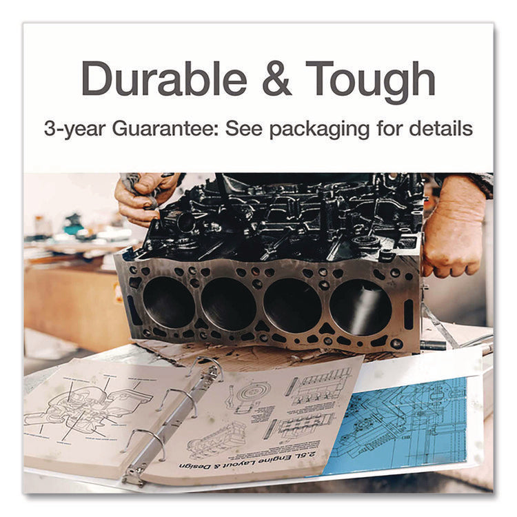 XtraLife ClearVue Non-Stick Slant-D Ring Binder, 3 Rings, 2" Capacity, 11 x 8.5, White