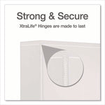 XtraLife ClearVue Non-Stick Slant-D Ring Binder, 3 Rings, 2" Capacity, 11 x 8.5, White