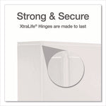 XtraLife ClearVue Non-Stick Slant-D Ring Binder, 3 Rings, 4" Capacity, 11 x 8.5, White