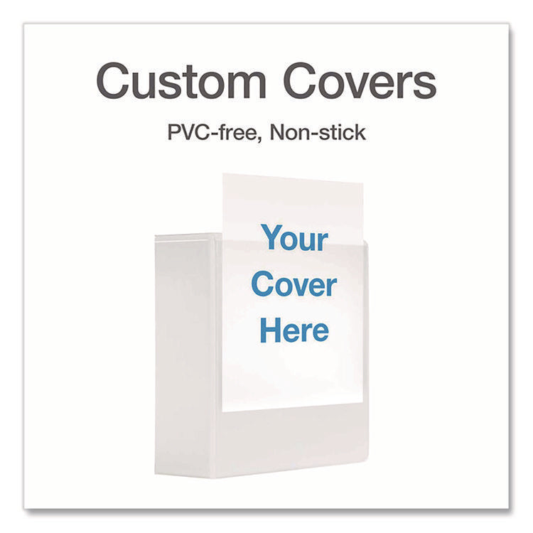 XtraLife ClearVue Non-Stick Slant-D Ring Binder, 3 Rings, 4" Capacity, 11 x 8.5, White