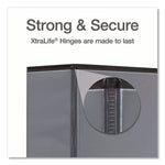 XtraLife ClearVue Non-Stick Slant-D Ring Binder, 3 Rings, 4" Capacity, 11 x 8.5, Black