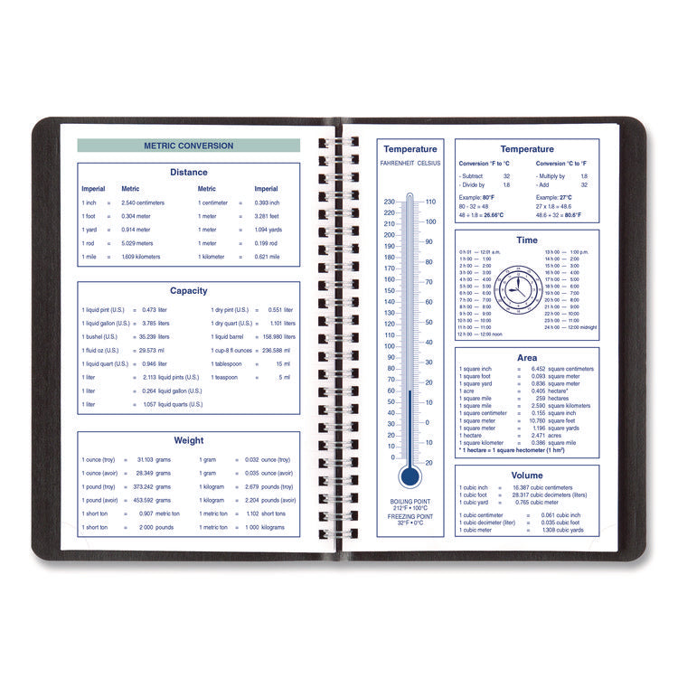 Plan and Link Weekly Planner, 8" x 5", Black Cover, 12-Month (Jan to Dec): 2025