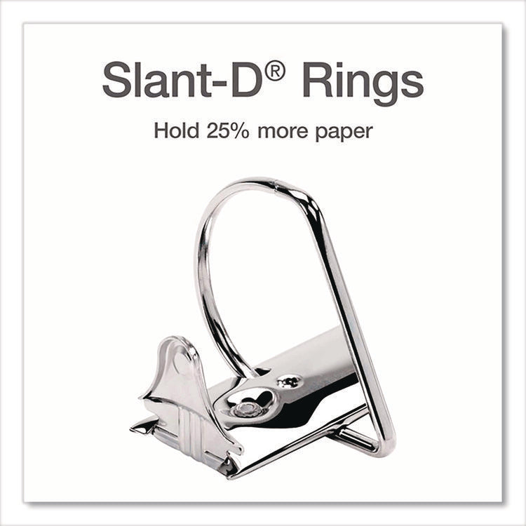 XtraLife ClearVue Non-Stick Slant-D Ring Binder, 3 Rings, 6" Capacity, 11 x 8.5, White