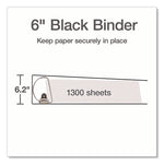 XtraLife ClearVue Non-Stick Slant-D Ring Binder, 3 Rings, 6" Capacity, 11 x 8.5, Black