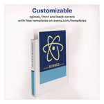 Durable View Binder with DuraHinge and EZD Rings, 3 Rings, 1" Capacity, 11 x 8.5, White, 12/Carton (9301)