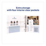 Durable View Binder with DuraHinge and EZD Rings, 3 Rings, 1" Capacity, 11 x 8.5, White, 12/Carton (9301)