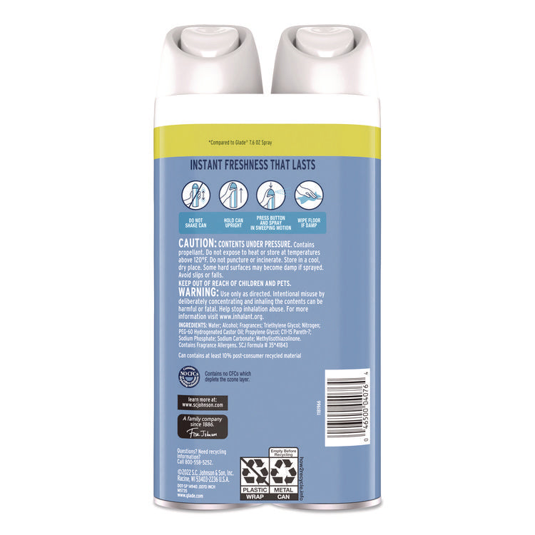 Air Freshener, Clean Linen Scent, 8.3 oz, 2/Pack