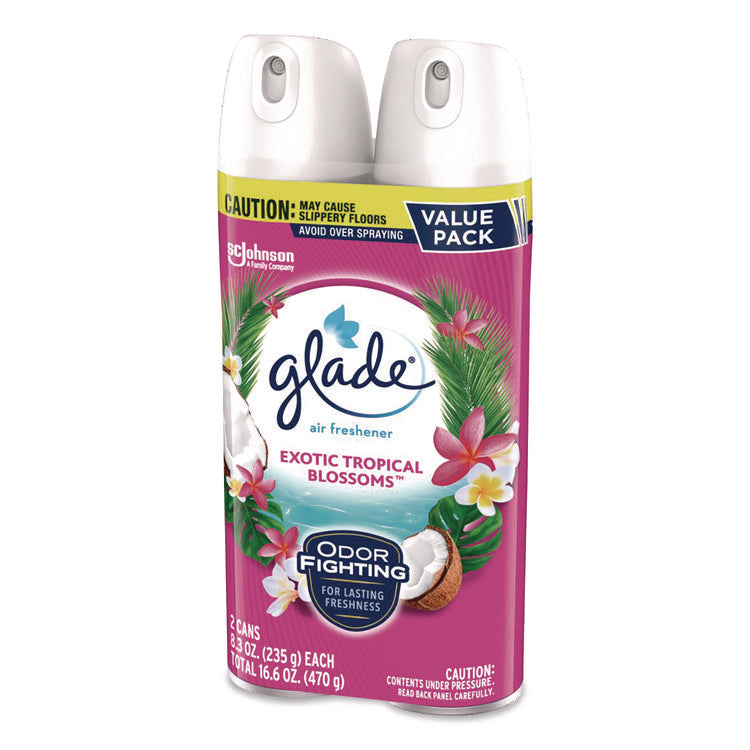 Air Freshener, Exotic Tropical Blossoms, 8.3 oz Can, 2/Pack