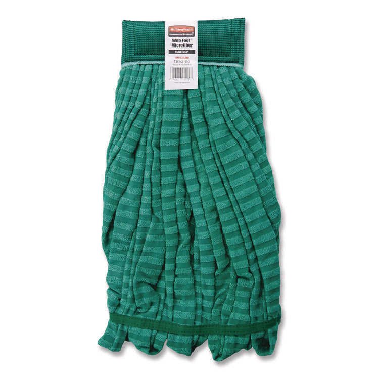 Microfiber Tube Wet Mop, Microfiber/Polyester, Medium, Green