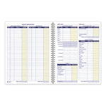 Weekly Bookkeeping Ledger, Columns Vary By Section, Royal Blue Cover, 11 x 8.5 Sheets, 56 Sheets/Book