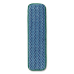 Microfiber Wet Mopping Pad, 18.5" x 5.5" x 0.5", Green, 12/Carton