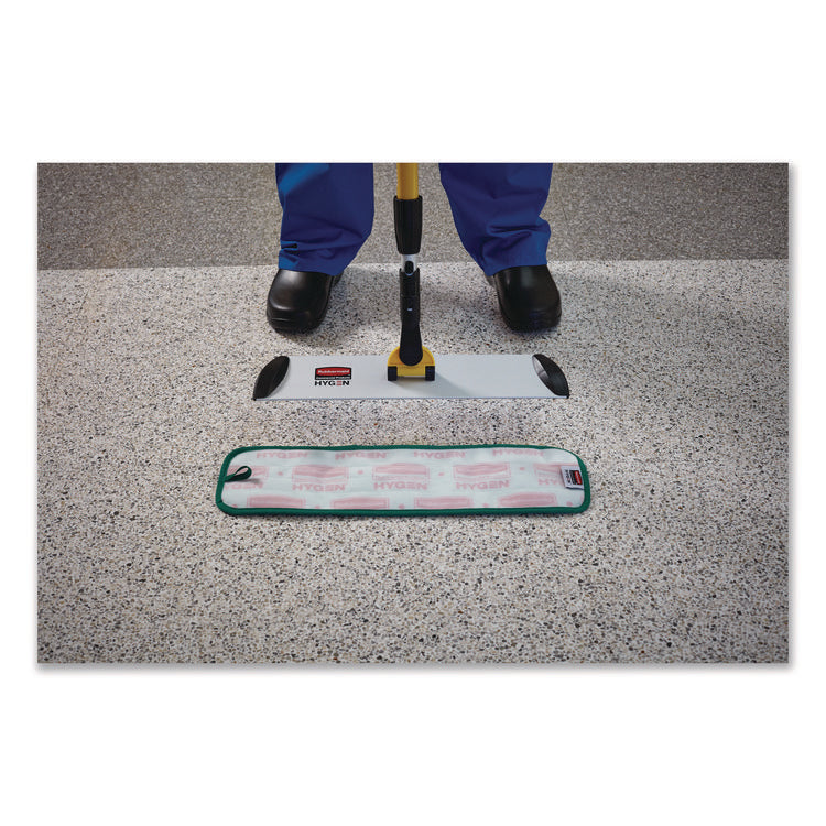 Microfiber Wet Mopping Pad, 18.5" x 5.5" x 0.5", Green, 12/Carton