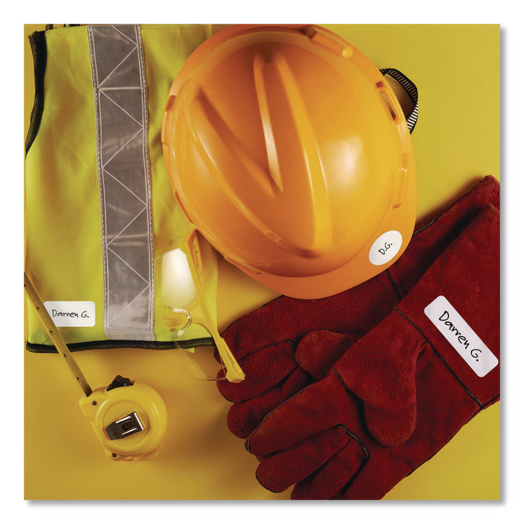 Avery Kids No-Iron Fabric Labels, Handwrite Only, Assorted Shapes and Sizes, White, 15 Labels/Sheet, 3 Sheets/Pack