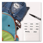 Avery Kids No-Iron Fabric Labels, Handwrite Only, Assorted Shapes and Sizes, White, 15 Labels/Sheet, 3 Sheets/Pack