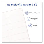 Avery Kids No-Iron Fabric Labels, Handwrite Only, Assorted Shapes and Sizes, White, 15 Labels/Sheet, 3 Sheets/Pack