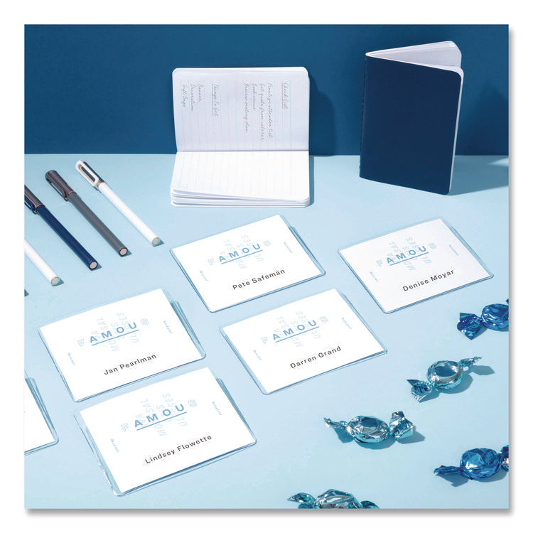 Magnetic Style Name Badge Kit, Horizontal, 4 X 3, White, 24/pack