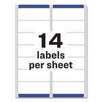 Matte Clear Easy Peel Mailing Labels W/ Sure Feed Technology, Laser Printers, 1.33 X 4, Clear, 14/sheet, 50 Sheets/box