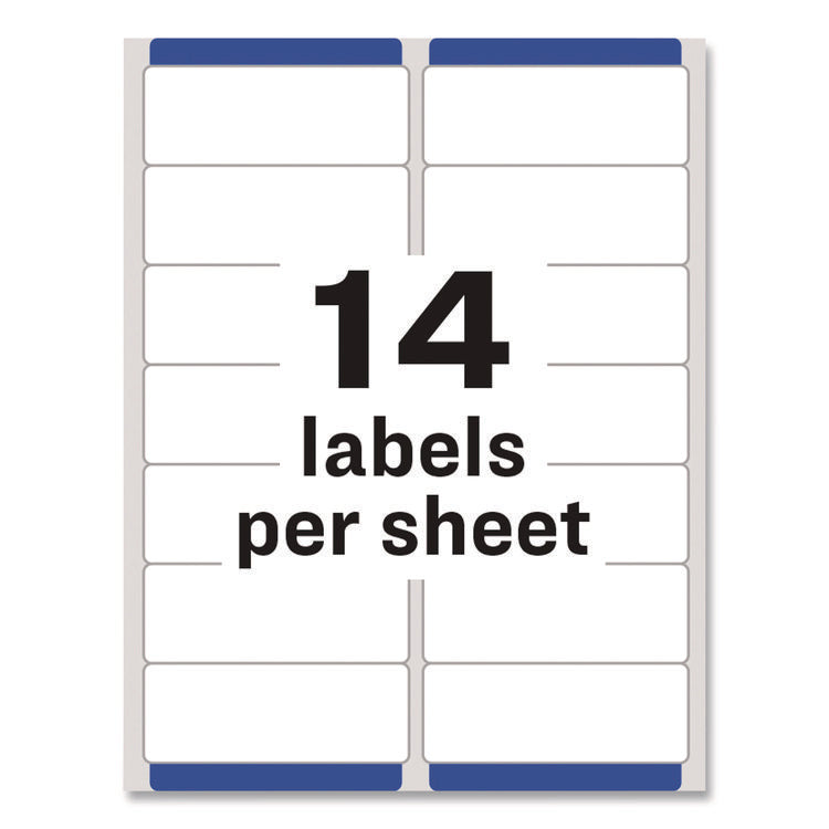 Matte Clear Easy Peel Mailing Labels W/ Sure Feed Technology, Laser Printers, 1.33 X 4, Clear, 14/sheet, 50 Sheets/box
