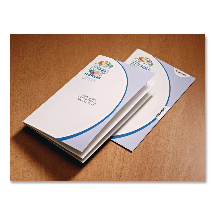 Printable Mailing Seals, 1.5" dia, White, 6/Sheet, 40 Sheets/Pack