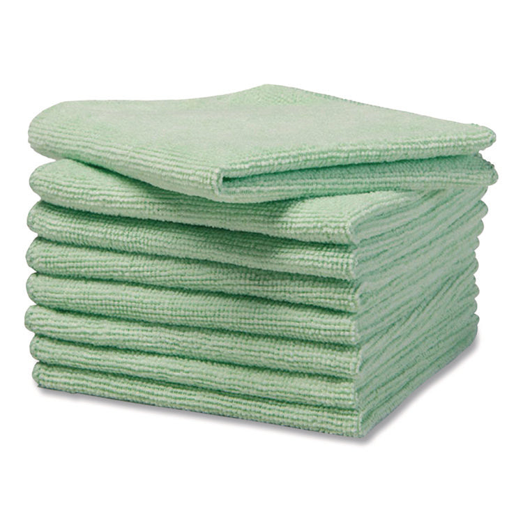 Microfiber Cleaning Cloths, 12 X 12, Green, 24/pack