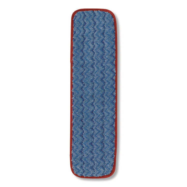 Microfiber Wet Mop Pad, 18", Red, 12/Carton