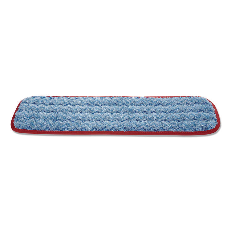 Microfiber Wet Mop Pad, 18", Red, 12/Carton