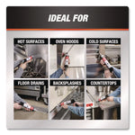 Commercial Kitchen Silicone Sealant, 9.8 oz Tube, White