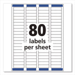 Matte Clear Easy Peel Mailing Labels With Sure Feed Technology, Inkjet Printers, 0.5 X 1.75, Clear, 80/sheet, 25 Sheets/pack