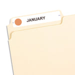 Handwrite Only Self-Adhesive Removable Round Color-Coding Labels, 0.5" dia, Neon Orange, 60/Sheet, 14 Sheets/Pack, (5062)