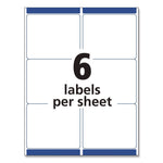 Matte Clear Easy Peel Mailing Labels W/ Sure Feed Technology, Laser Printers, 3.33 X 4, Clear, 6/sheet, 10 Sheets/pack
