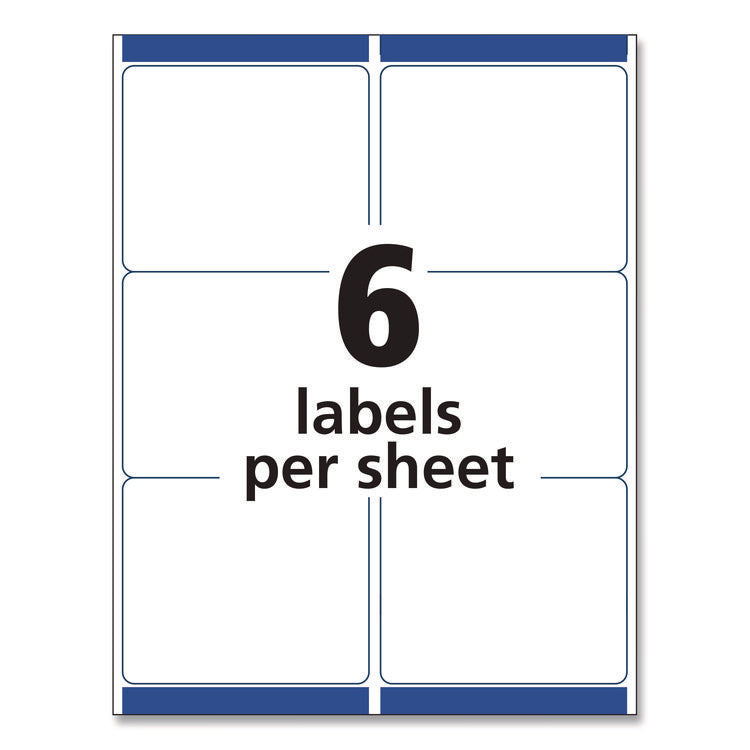 Matte Clear Easy Peel Mailing Labels W/ Sure Feed Technology, Laser Printers, 3.33 X 4, Clear, 6/sheet, 10 Sheets/pack