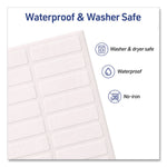 No-Iron Fabric Labels, 0.5 x 1.75, White, 18/Sheet, 3 Sheets/Pack