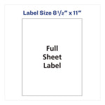 White Shipping Labels-Bulk Packs, Inkjet/laser Printers, 8.5 X 11, White, 250/box