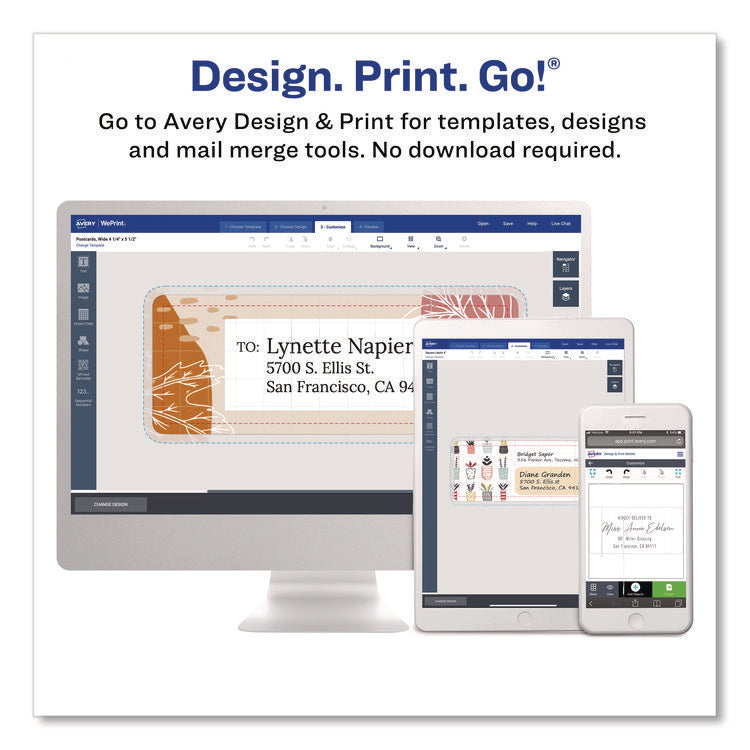 Removable Multi-Use Labels, Inkjet/laser Printers, 2 X 4, White, 2/sheet, 50 Sheets/pack, (5444)