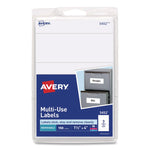 Removable Multi-Use Labels, Inkjet/laser Printers, 1.5 X 4, White, 3/sheet, 50 Sheets/pack, (5452)